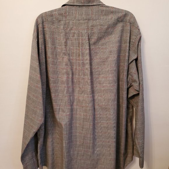 Ralph Lauren classic fit brown checks men's long sleeves shirt size L. - Picture 9 of 15